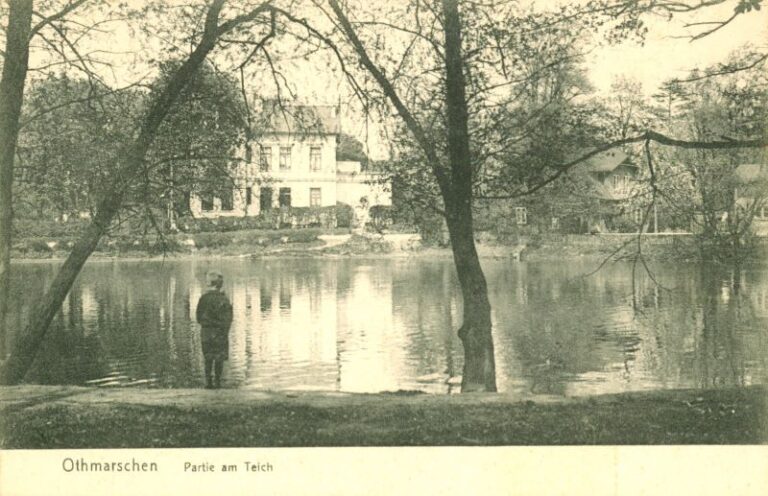 Postkarte OBV Othmarschen Partie am Teich 1906