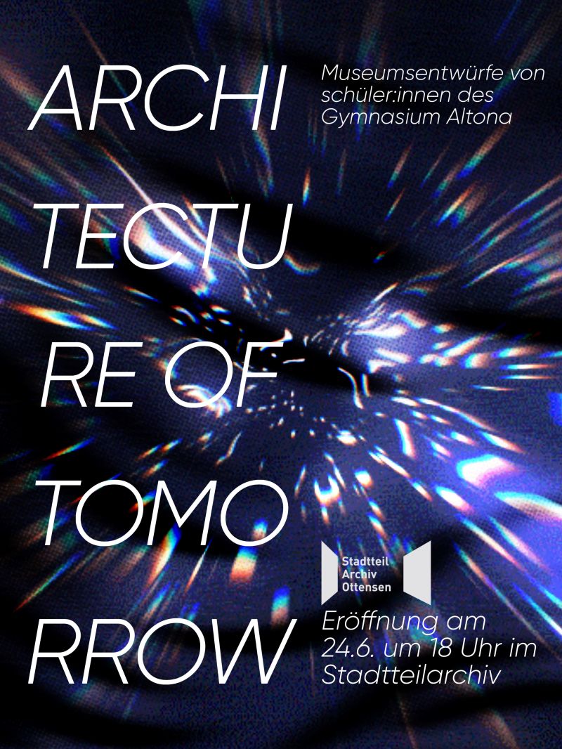 Plakat Architecture of Tomorrow Ausstellung 2026